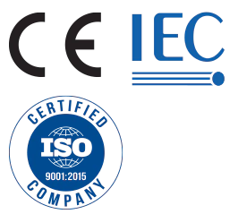 Buildtrack Home Automation products certified by IEC, CE & ISO 9001:2015 Certifications