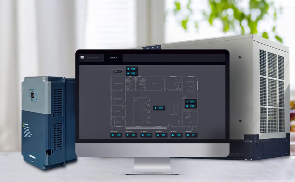 Installed buildtrack Monitor Smart Energy Meters and Backup Power in office and mall premises