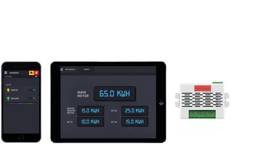Control your monitor energy consumption  using buildtrack smart sense apps