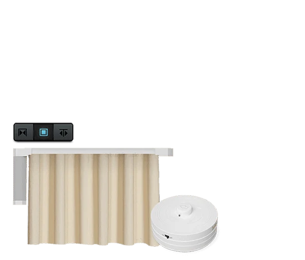 Smart Motorized Curtain Kit, Wi-Fi Automatic Curtain Rail System, App Control, Compatible with Alexa & Google Assistant