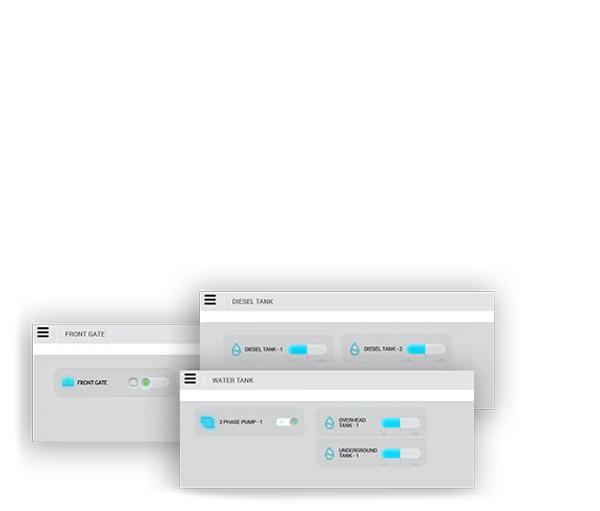 Automated gate and garage door system with using mobile app