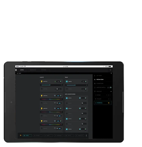 Mobile app for managing smart home systems and security settings