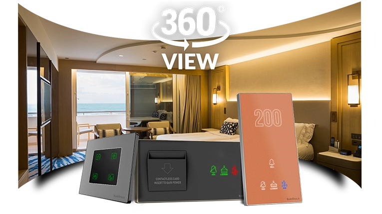BuildTrack guest hotel Automation Apps enables hotel/restaurants owners to provide their guests the convenience of controlling multiple functions in their room.