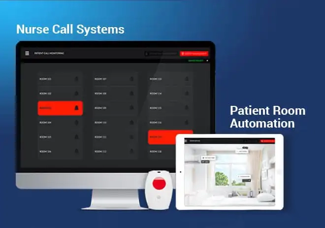 BuildTrack offer Wired and Wireless Smart hospital automation for Patient Rooms, Nurse Call Systems.